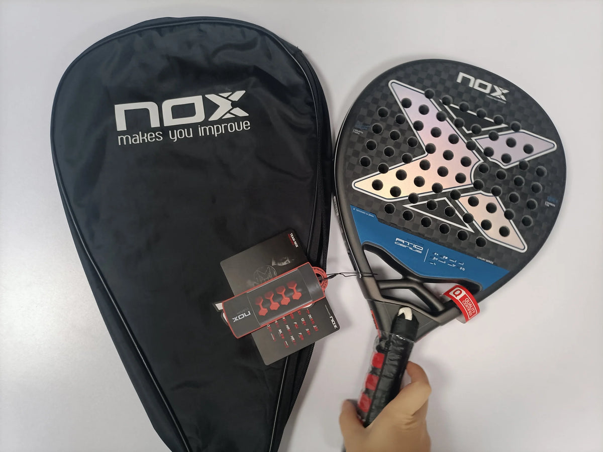 NOX Professional Padel Tennis Racket Carbon Fibre Composite Diamond Shaped EVA Laminated Foam Fengdong 3D SPIN Sports Racquet