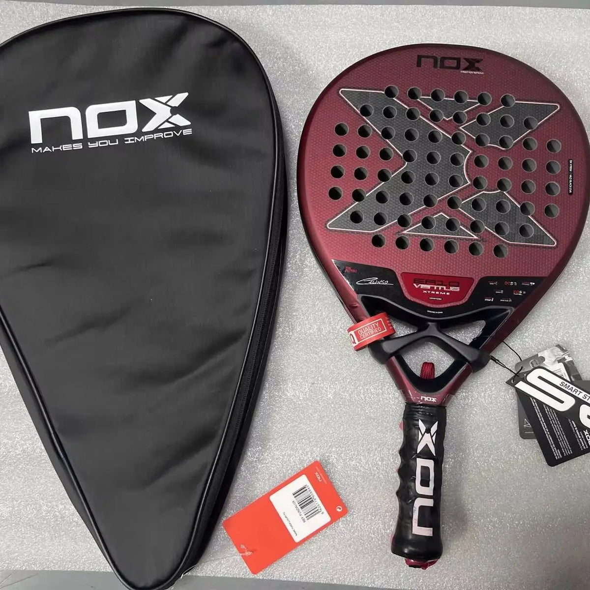NOX Professional Padel Tennis Racket Carbon Fibre Composite Diamond Shaped EVA Laminated Foam Fengdong 3D SPIN Sports Racquet