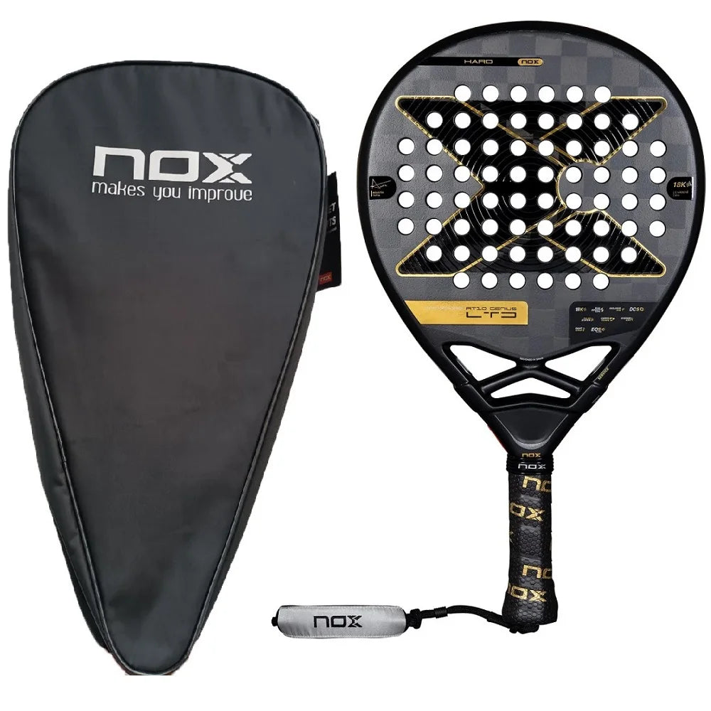 NOX Professional Padel Tennis Racket Carbon Fibre Composite Diamond Shaped EVA Laminated Foam Fengdong 3D SPIN Sports Racquet