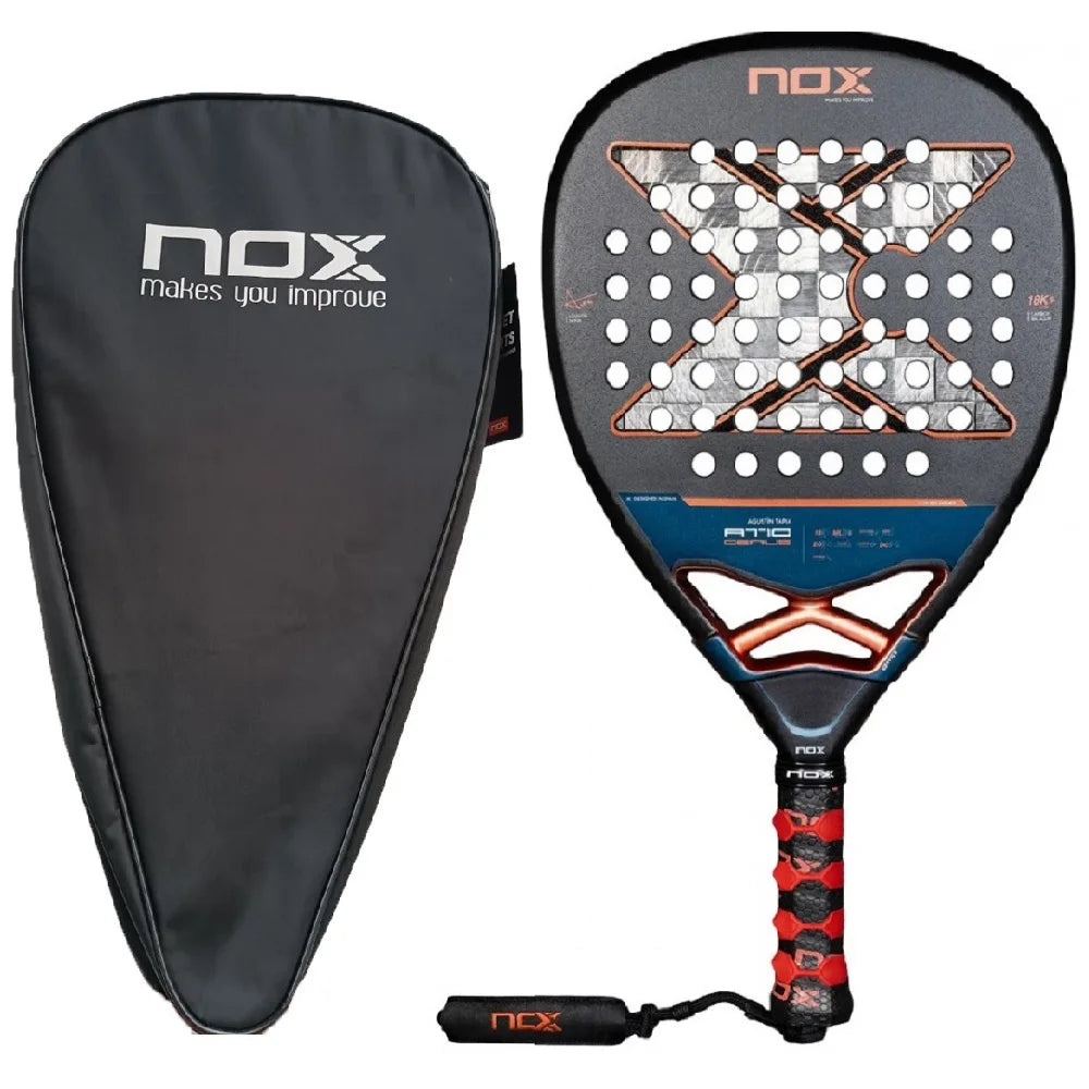 NOX Professional Padel Tennis Racket Carbon Fibre Composite Diamond Shaped EVA Laminated Foam Fengdong 3D SPIN Sports Racquet