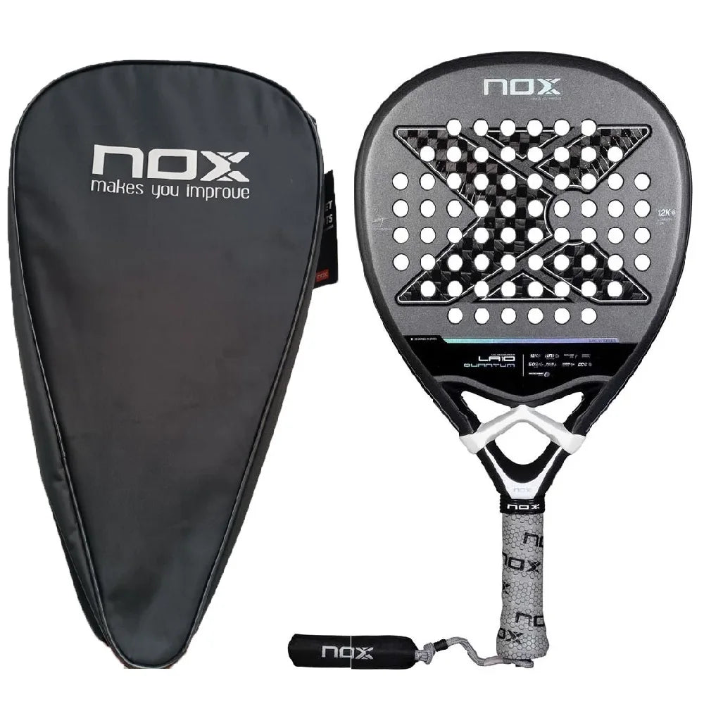 NOX Professional Padel Tennis Racket Carbon Fibre Composite Diamond Shaped EVA Laminated Foam Fengdong 3D SPIN Sports Racquet