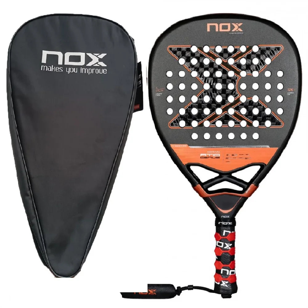 NOX Professional Padel Tennis Racket Carbon Fibre Composite Diamond Shaped EVA Laminated Foam Fengdong 3D SPIN Sports Racquet