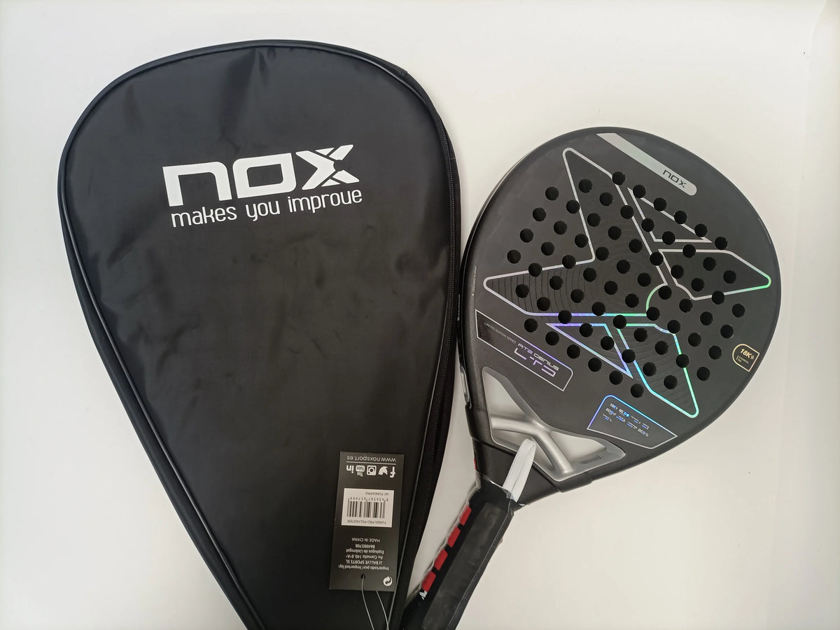 NOX Professional Padel Tennis Racket Carbon Fibre Composite Diamond Shaped EVA Laminated Foam Fengdong 3D SPIN Sports Racquet
