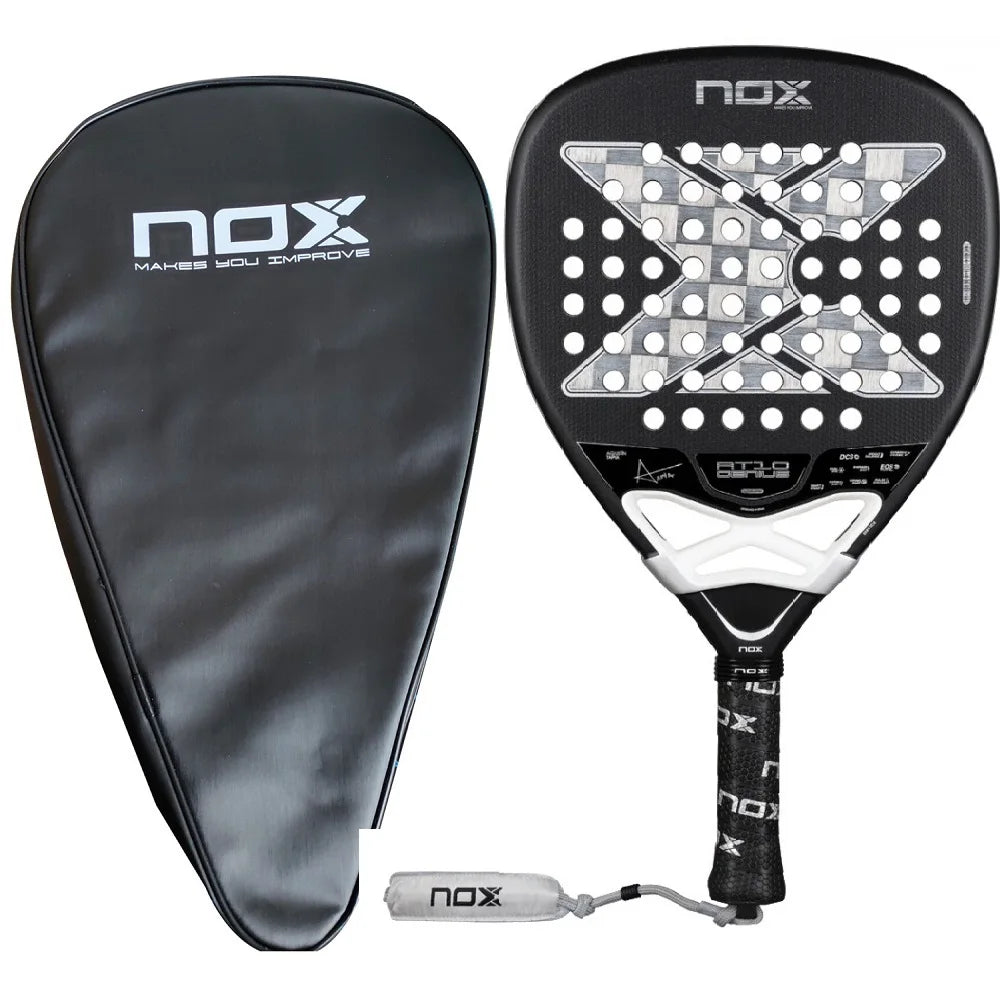 NOX Professional Padel Tennis Racket Carbon Fibre Composite Diamond Shaped EVA Laminated Foam Fengdong 3D SPIN Sports Racquet