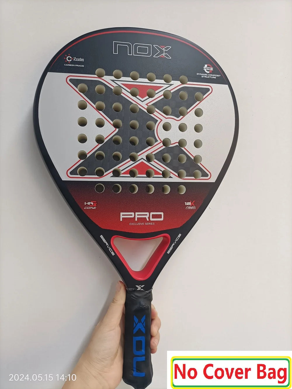 NOX Professional Padel Tennis Racket Carbon Fibre Composite Diamond Shaped EVA Laminated Foam Fengdong 3D SPIN Sports Racquet